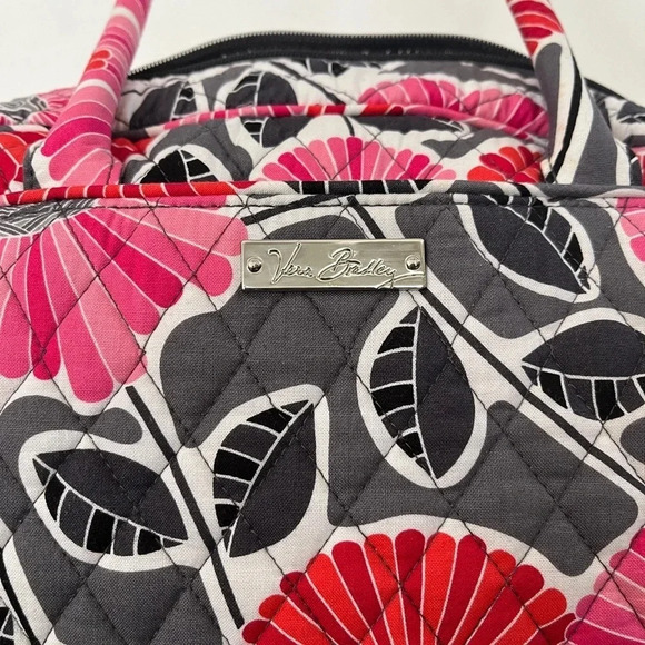 EUC Vera Bradley Bowler Purse Cheery Blossoms Satchel Shoulder Bag W/ Coin Purse - Picture 11 of 14